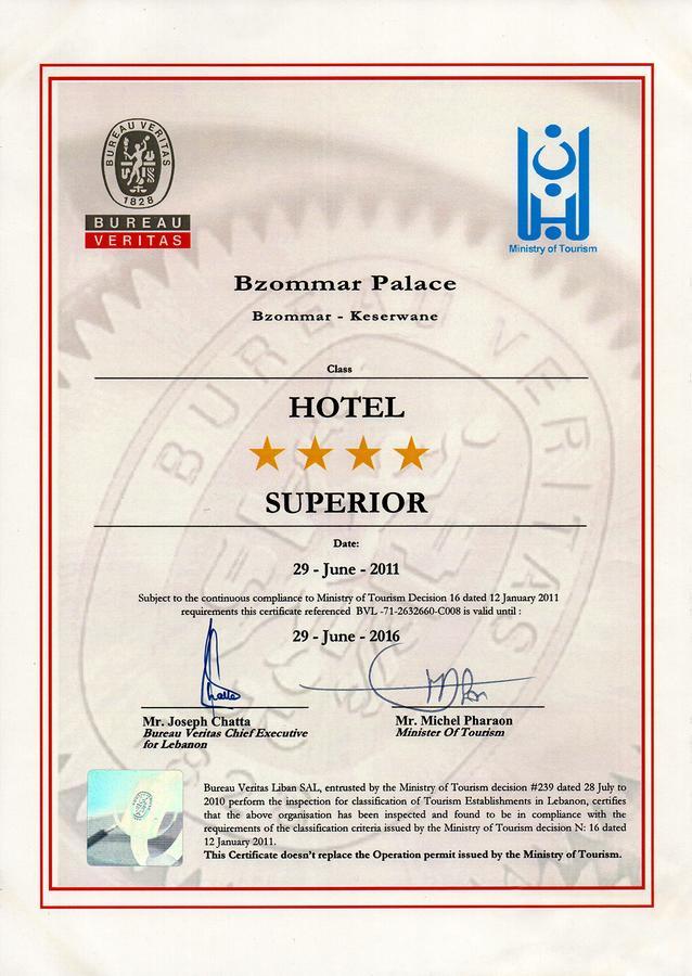 Bzommar Palace Hotel Jounieh Exterior photo